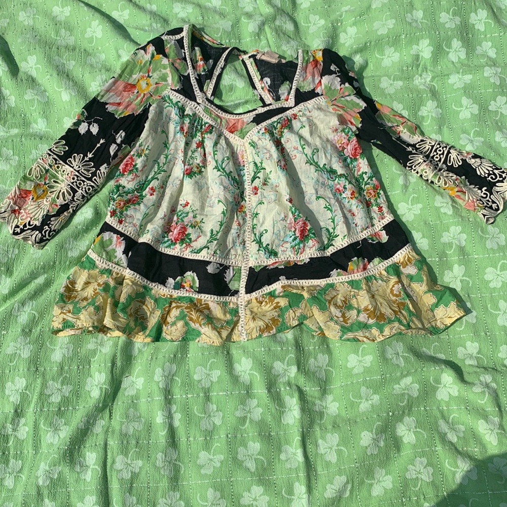 Anthropologie Vanessa Virginia Floral Top Size 12